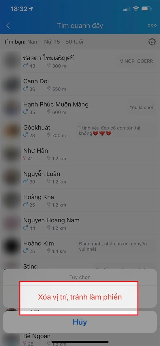 Cách bật tắt tính năng tìm quanh đây Zalo mới nhất 29 Tinh nang tim quanh day zalo 14