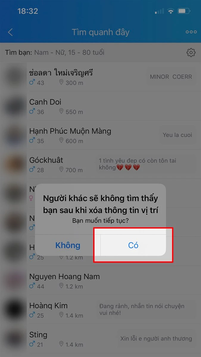 Cách bật tắt tính năng tìm quanh đây Zalo mới nhất 30 Tinh nang tim quanh day zalo 15