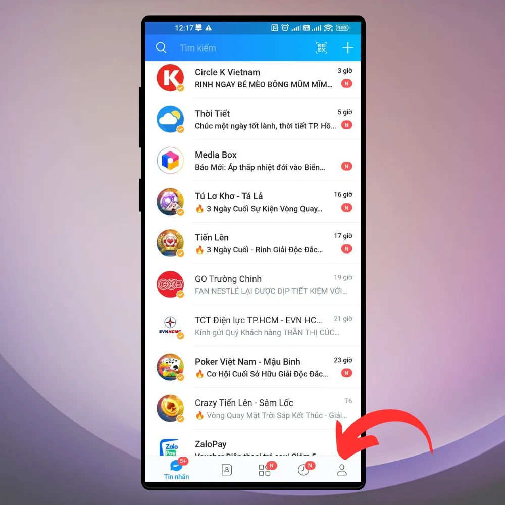 3 bước bật bóng chat Zalo cực đơn giản, hữu ích ! 6 Cach bat bong chat zalo 1